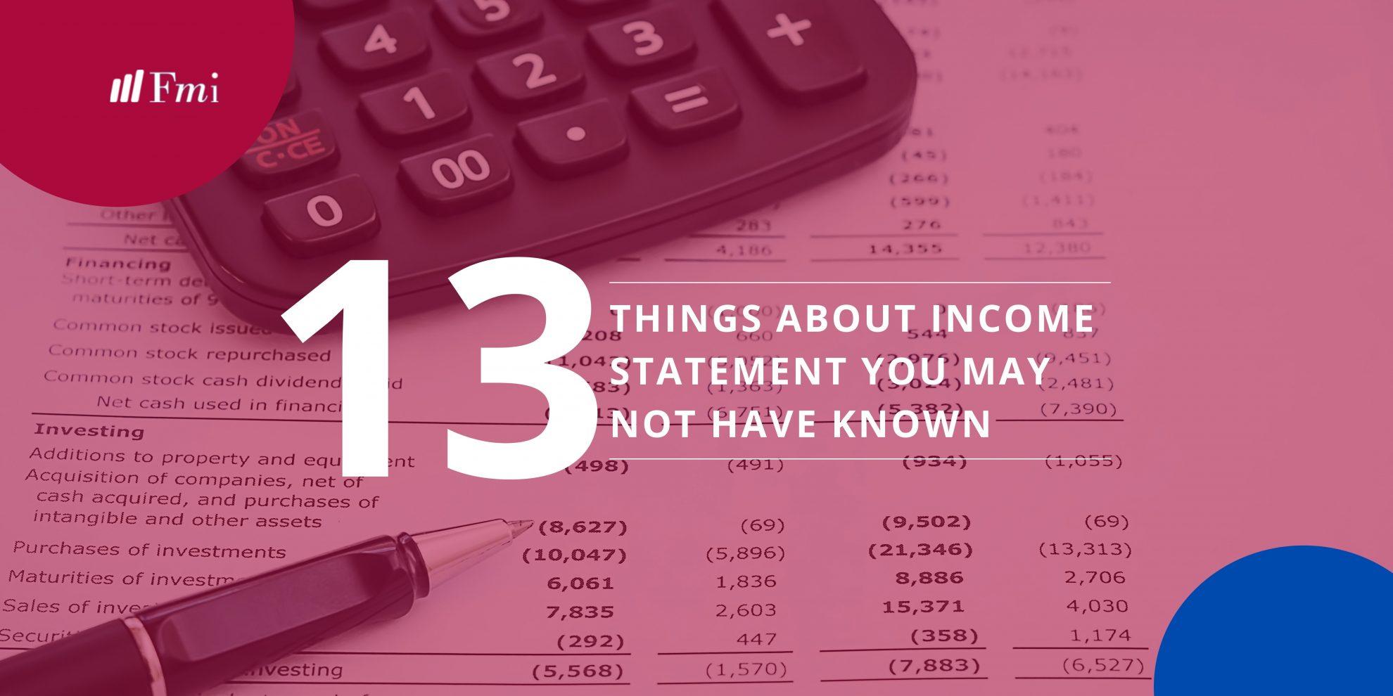 13 Things about income statement you may not have known